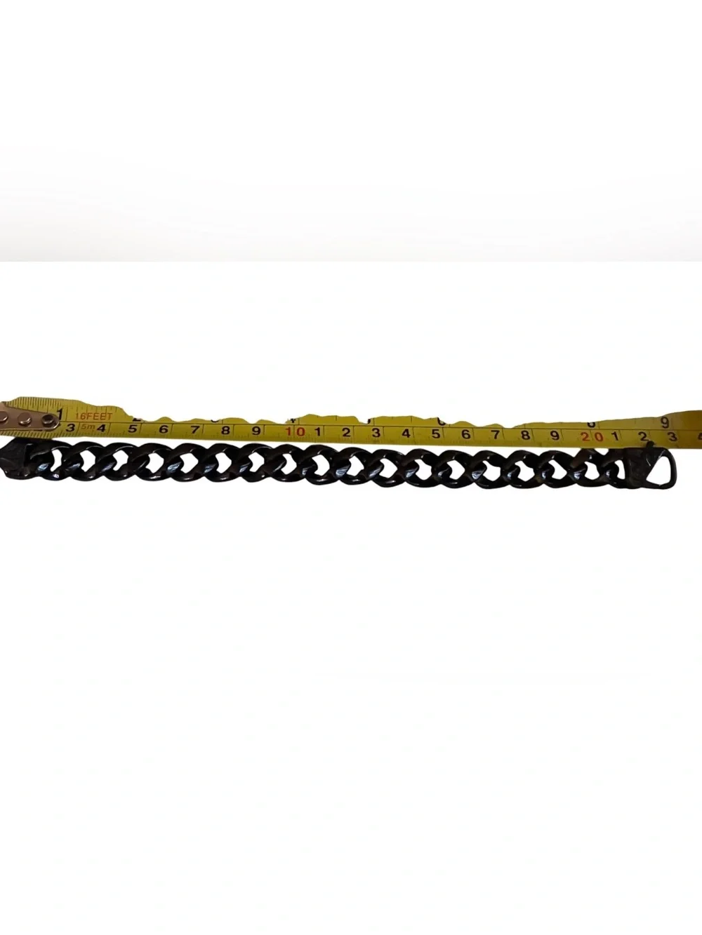 NWOT MEN’S STAINLESS STEEL BLACK COATED THICK BRACELET 9” L